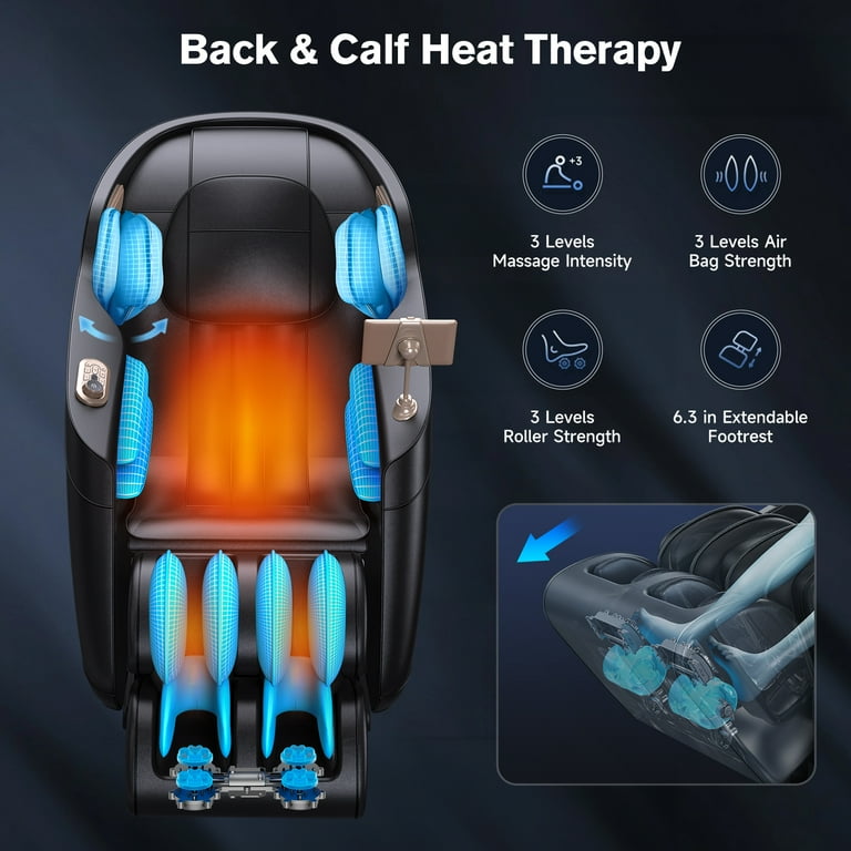 4D SL Track Massage Chair with 3 Zero Gravity Modes, APP