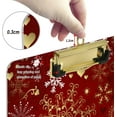 thumbnail image 4 of FMSHPON Christmas Snowflake White Gold Clipboard Hardboard Wood Nursing Clip Board and Pull for Standard A4 Letter 13x9 inches, 4 of 5