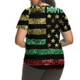 thumbnail image 5 of Honeeladyy USA Flag Tops for Women Fashion Casual Printing Shirts Short Sleeve Loose Plus Size Tee Tops Round Neck Tunic Blouse Streetwear(Multicolor,L), 5 of 5