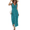 thumbnail image 1 of Cartoon Microbes - Robe Sans Manches Turquoise Robe d'Été pour Femmes 2024 Robes à Manches Longues style Coréen, 1 of 4