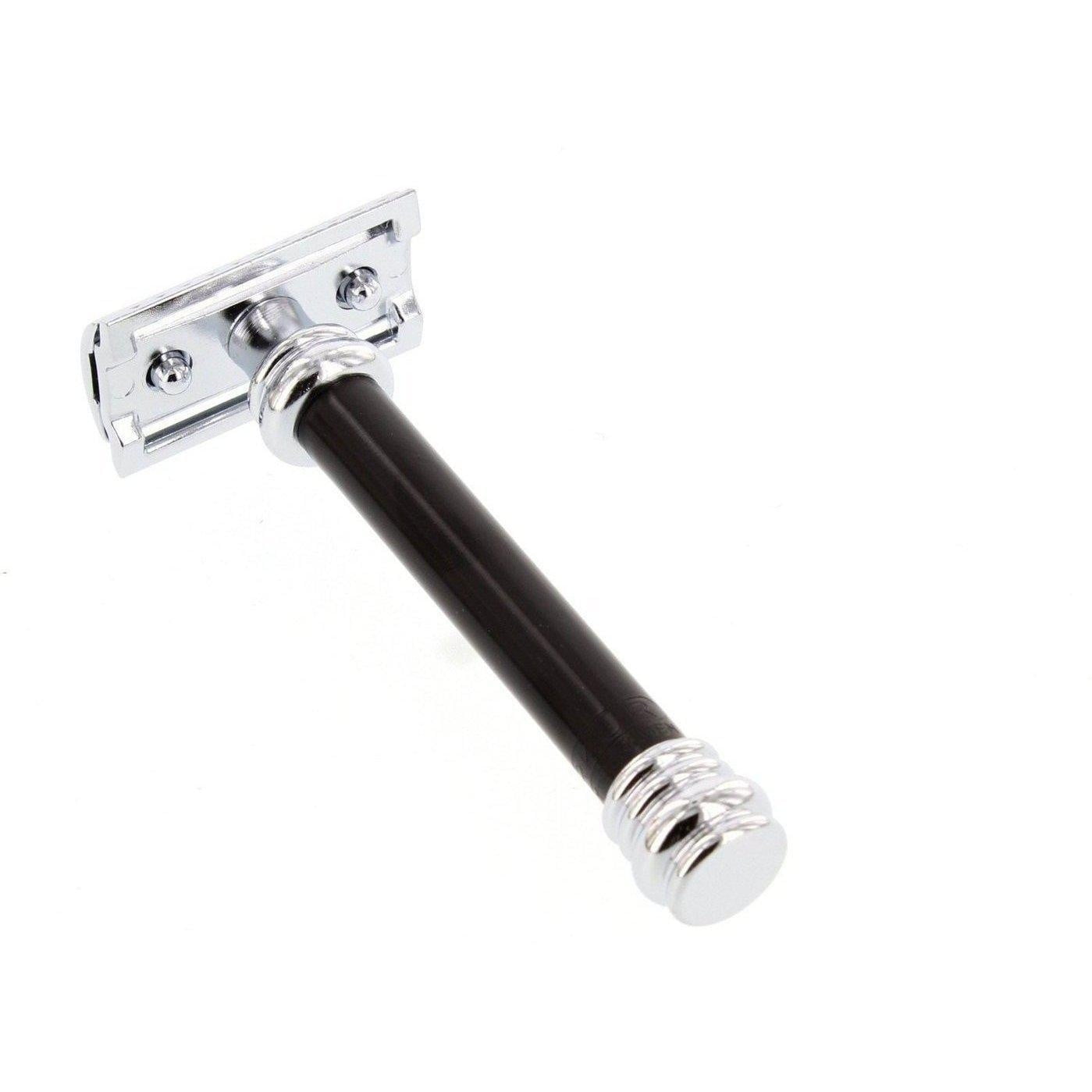 Merkur Black Handle 38 HD Barber Pole Safety Razor (38BLK)