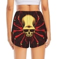 thumbnail image 2 of Lsque Red Skull Spider Printed Women's Running Shorts with Liner Pockets,Elastic Quick Dry Workout Athletic Gym Yoga Shorts,Womens High Waist Shorts-Small, 2 of 9