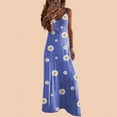 thumbnail image 2 of EQWLJWE Robe Longue pour Femmes Robe d'Été Décontractée Imprimée Florale Amincissante pour Fête, 2 of 8