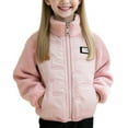 thumbnail image 5 of BRGZLK Girls Winter Coats Zipper Thickened Hoodless Light Thin Casual Sports Warm Fashion Long Sleeved Padded Coat for Girls Boys Pink 3-4 Years, 5 of 5