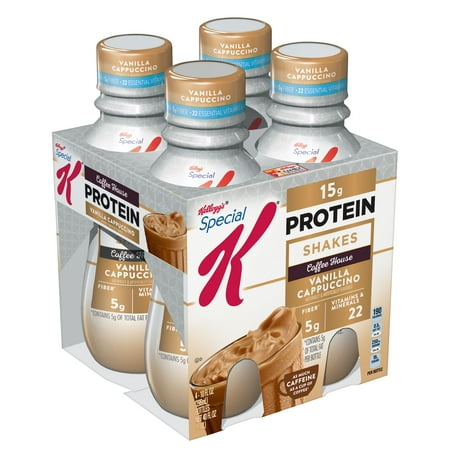 (3 Pack) Special K Protein Shake, Vanilla Cappuccino, 15g Protein, 4 (Best Weight Gain Shakes For Women)