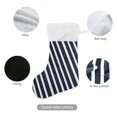 thumbnail image 3 of Haosy Christmas Stockings for Christmas Tree Fireplace Family Holiday Party 18 inch Navy Blue and White Striped, 3 of 8