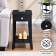 thumbnail image 4 of Convenience Concepts Designs2Go Ensenada 1 Drawer Chairside End Table with Shelf, Black, 4 of 6