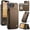 Brown, variant on For iPhone 16 E Case with Card Holder, Wallet Flip Cover Case with RFID Blocking, Durable Leather Kickstand Magnetic Clasp Shockproof Phone Case for Women Men,Purple