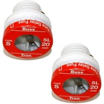 Cooper Bussmann 10242-20 Amp Dual-Element Rejection Base Plug Fuse 2 Pack