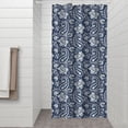 thumbnail image 2 of Blue Pioneer Flower and Paisley Pattern Shower Curtain 36"x72" ,Bathroom Decorative Shower Curtains Set with 12 Hooks,Modern Waterproof Washable Shower Curtain, 2 of 6
