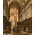 thumbnail image 2 of Jules Victor Génisson 20x24 Black Ornate Framed Double Matted Museum Art Print Titled: Paris, Choir of the Basilica of St. Genevieve (Pantheon) During the Second Empire, (1852), 2 of 5