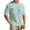 Green, variant on NinXxx Men's Raglan Letter Print Round Neck Floral Fashion Bottoming Tee Blue XXXXL
