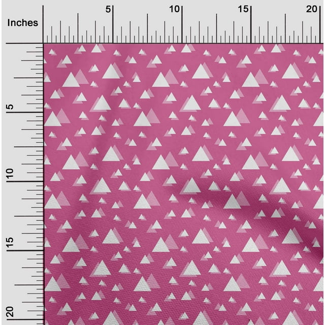 oneOone Polyester Lycra Fabric Triangle Geometric Printed Fabric 1 Yard 56 Inch Wide