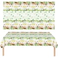 thumbnail image 3 of SINGOMON 2PCS Jungle Theme Party Table Cloths Rectangular Tablecloths Green Table Cloths 1st Birthday Table Cloths Plastic Table Covers for Wild One Birthday Decorations Safari Birthday Decorations, 3 of 4