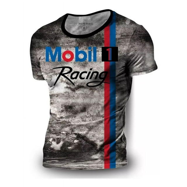 Playera Hombre Moda Retro Mobil Oil Vintage Moda Casual