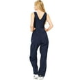 thumbnail image 3 of Revolt Women's Juniors Baggy Straight Leg Twill Overalls (Navy, M), 3 of 3