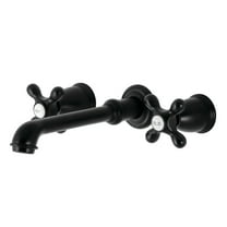Kingston Brass KS7020AX English Country Two-Handle Wall Mount Roman Tub Faucet, Matte Black