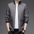 thumbnail image 2 of Vedolay Winter Jackets for Men Casual Open Front Long Sleeve Work Office Jackets Grey,M, 2 of 5