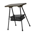 thumbnail image 3 of Muebles de escritorio de mesa de campamento plegable portátiles con patas ajustables con bolsillo de malla para el jardín de la barbacoa del jardín. Verde oscuro, 3 of 8