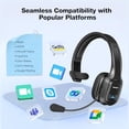 thumbnail image 2 of TECKNET Trucker Auriculares Bluetooth con micrófono con cancelación de ruido inalámbricos en la oreja, auriculares inalámbricos manos libres para teléfono celular, computadora, oficina, hogar, centro, 2 of 5