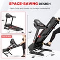 thumbnail image 3 of Winfita Folding Treadmill with 15% Auto Incline, 4HP Treadmill with 18" Wide Belt, 300 lb Capacity, Smart App Control, 3 of 11