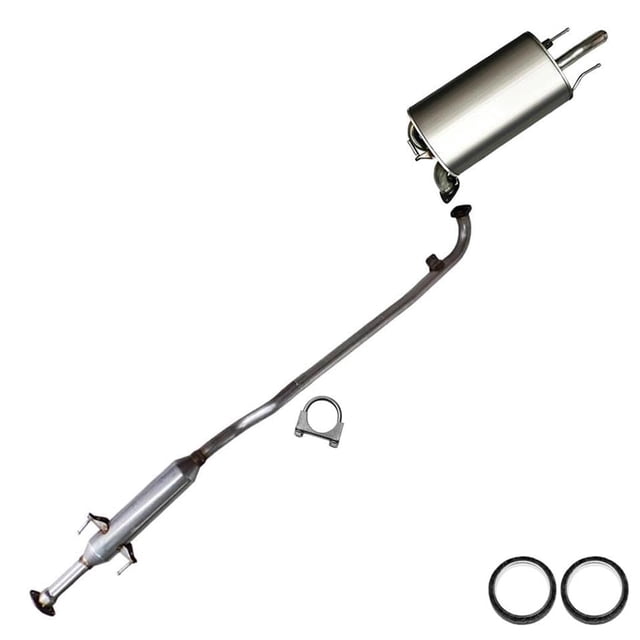 Northeastern Exhaust | Stainless Steel Resonator, Muffler Exhaust System Kit Compatible for Toyota Camry 2004-2006 3.3L | Free Gaskets and Clamp Included | Automotive Replacement Part