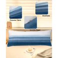 thumbnail image 6 of Haze Blue White Ombre Body Pillow Cover, Pillowcase Protectors with Zipper, Breathable Decorative Throw Pillow Case Cover, Vintage Gradient Striped Aesthetics Pillow Shams for Couch Sofa 20x60Inch, 6 of 8