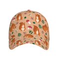 thumbnail image 2 of Kdxio Unisex Squirrel And Mushroom Pattern Baseball Cap Unisex Washed Classic Adjustable Hat, 2 of 8