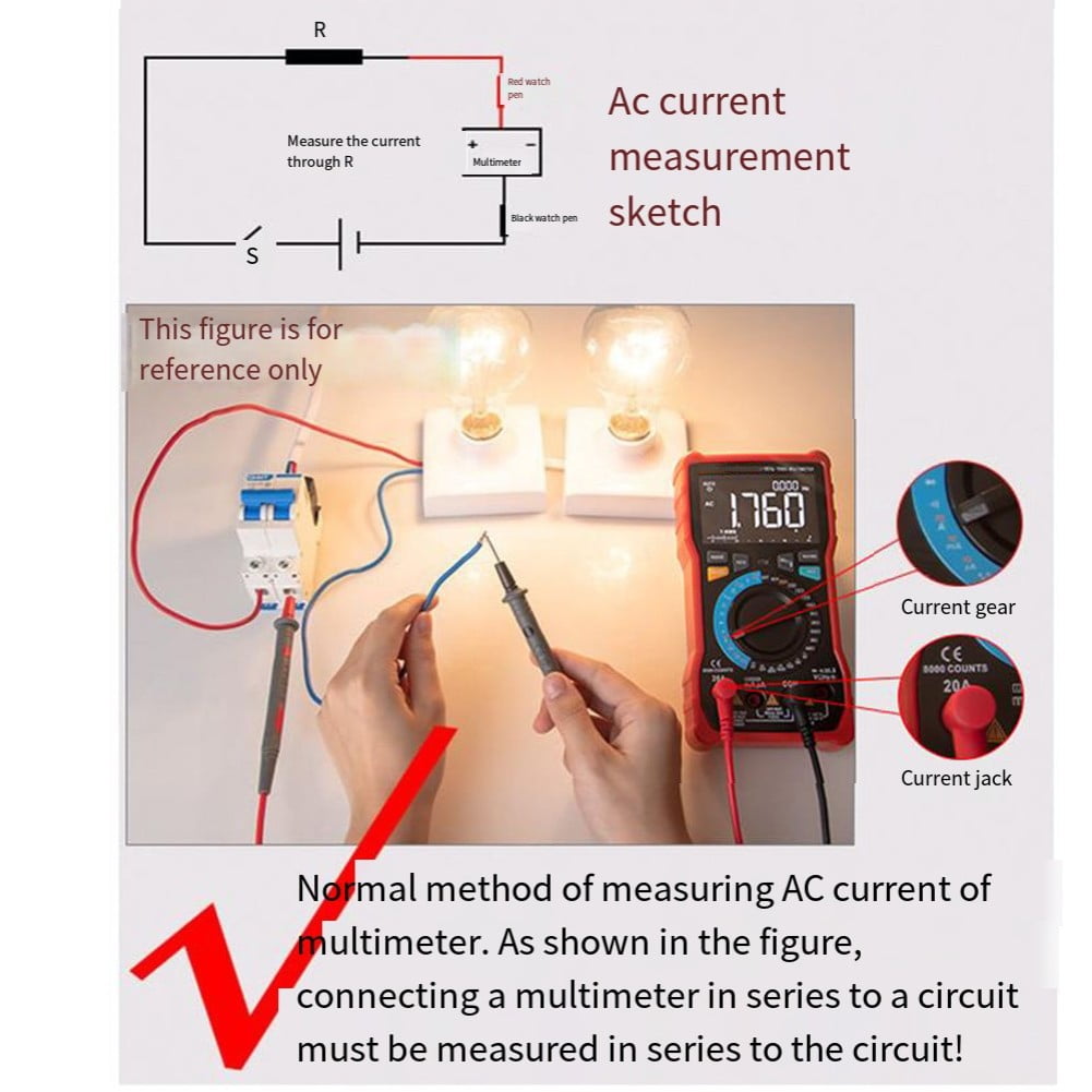 An8009 Nvc Smart Digital Multimeter Ac/Dc Voltage And Current Tester 9999 Counts