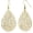 Gold, variant on 14K Gold Plated Silver Rose Gold Teardrop Filigree Dangle Earrings Lightweight Leaf Drop Earrings for Christmas Gift