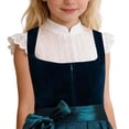 thumbnail image 5 of Tiijoy Girls Lace Ruffle Sleeve Layering Shirt Lightweight Button-Up Shirt Top, Sizes 7-14, 5 of 5