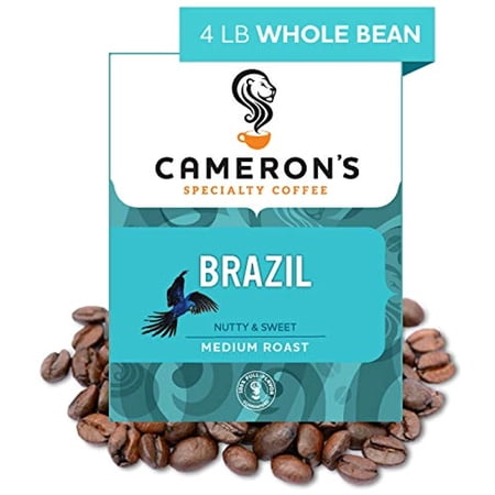 Camerons Coffee Roasted Whole Bean Coffee  Brazil  4Lb (Pack Of 1)