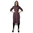 thumbnail image 2 of Moomaya Kurta Tunique à Ourlet Droit Imprimée pour Femmes, Kurti à Col Mandarin, Tenue d'Été, 2 of 6