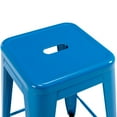 thumbnail image 7 of 24 inch High Barstools Set of 2, Counter Height Metal Bar Stools, Indoor/Outdoor Stackable Bartool Industrial Backless Stools(Blue), 7 of 7