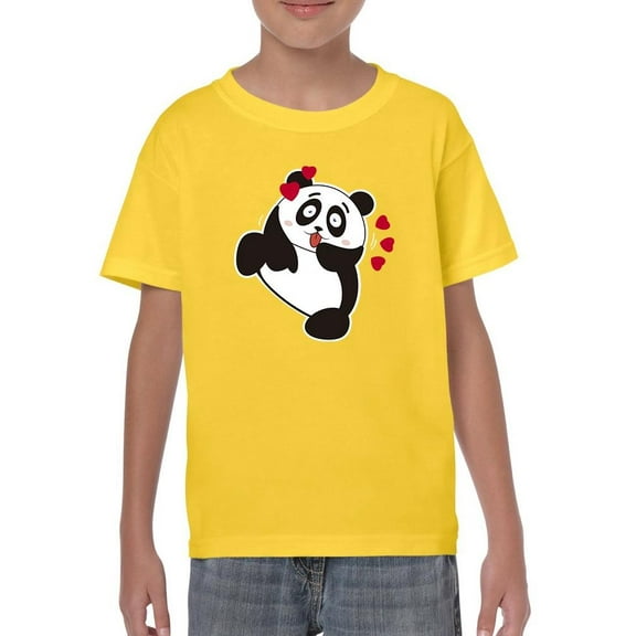 A Panda With Hearts T-Shirt Juniors -Image by Shutterstock, Large