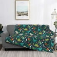 thumbnail image 2 of Fuzoiu Christmas Dinosaur colorful Print Flannel Blanket,Throw Blanket,Flannel Home Decor,Fleece Bed Blankets,Cozy Soft Blanket for Bed, Sofa, Camping, and Travel-60"x50", 2 of 6