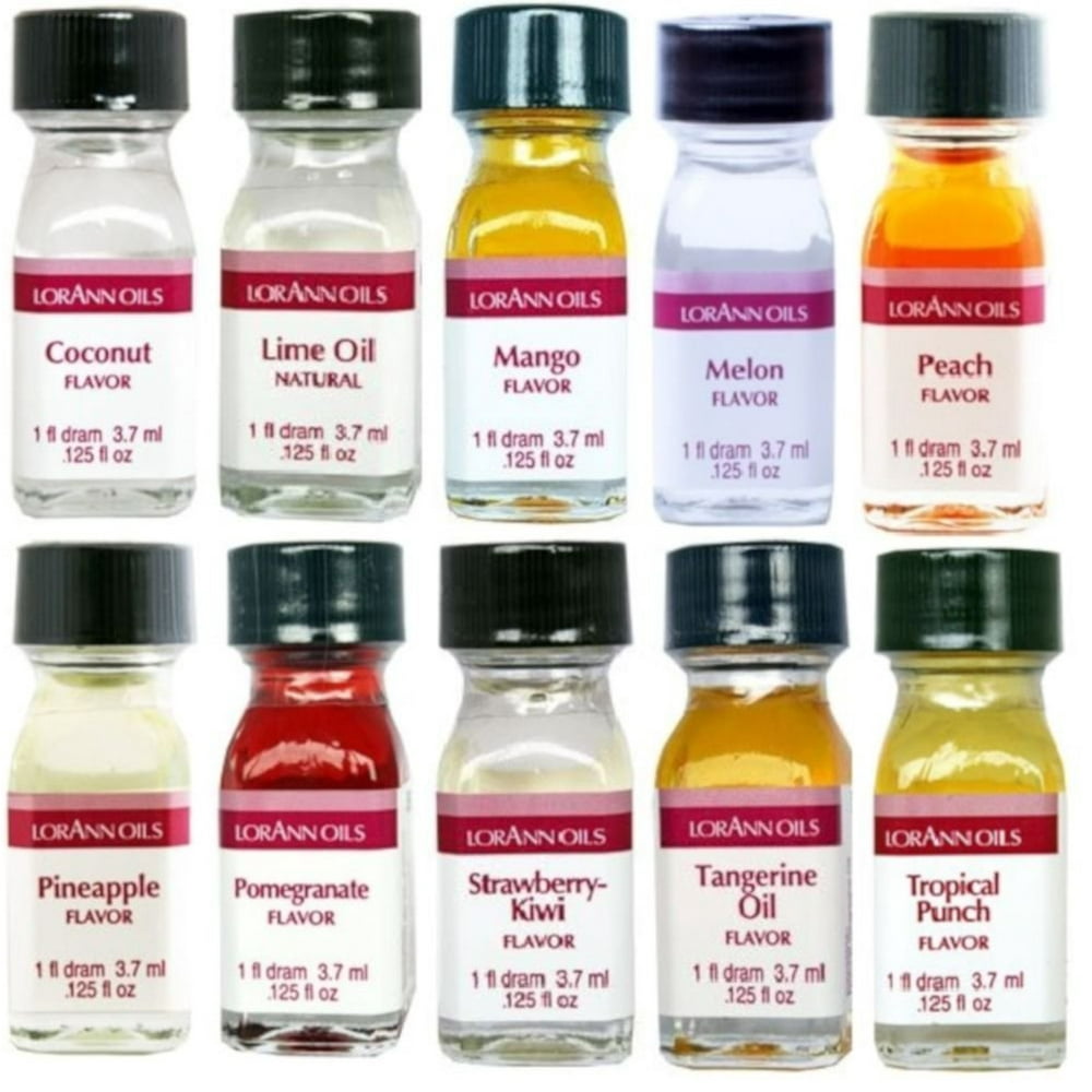 Lorann Oils Dram 10 Pack FF2 Fruit Flavor (Pack of 10), 1 Dram