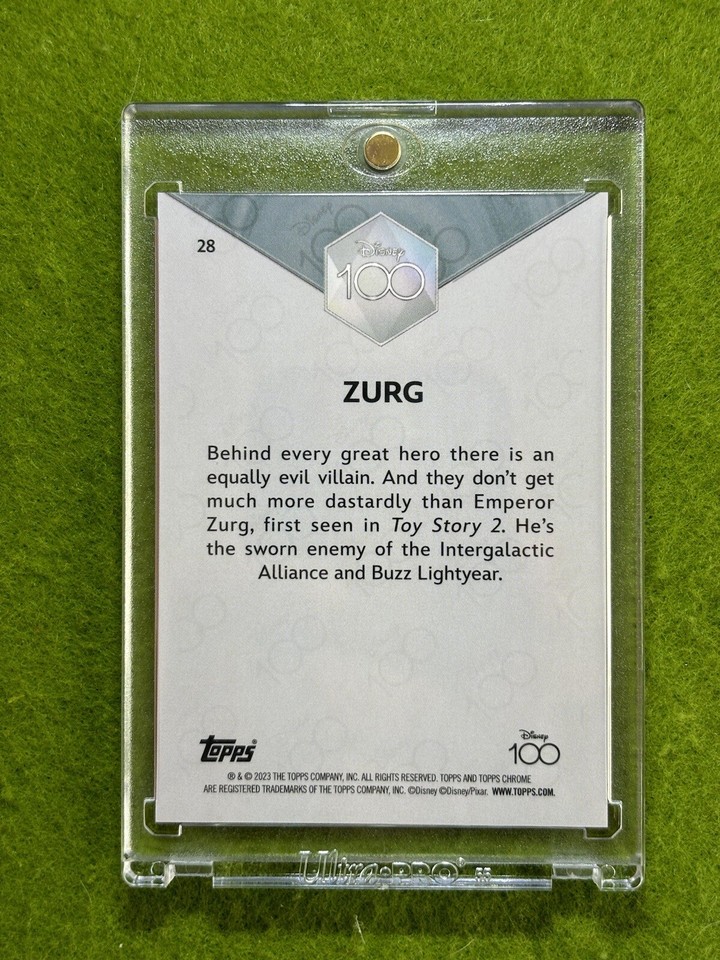 ZURG Disney 100 PINK REFRACTOR #/399 Toy Story 2 CARD 2023 Topps