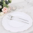 thumbnail image 6 of BalsaCircle 24 Silver 8" Heavy Duty Plastic Forks Disposable Wedding Cutlery, 6 of 7
