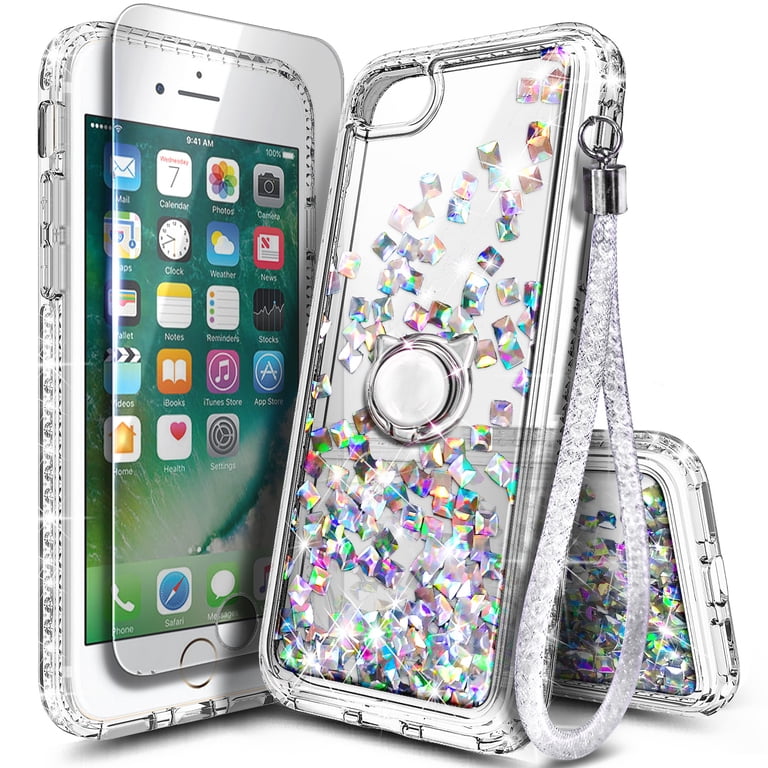 Nagebee Glitter Liquid Case for iPhone SE & iPhone 6/7/8 photo 1