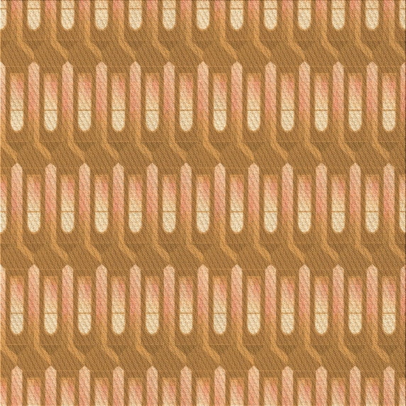 Ahgly Company Machine Washable Indoor Square Transitional Orange Area Rugs, 8' Square