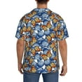 thumbnail image 5 of Xecao offers the Colorful Butterfly1 for Men's Casual Short-sleeved Shirt, a button-up collared shirt with a pocket, perfect for beach vacations and yacht travel in the Large size., 5 of 7