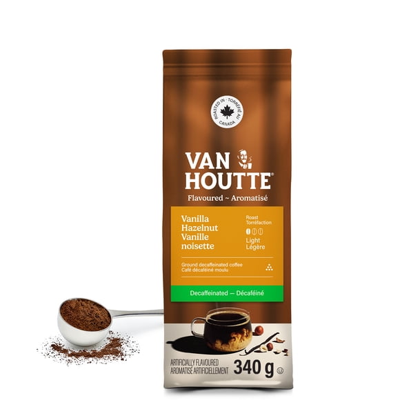 Café moulu décaféiné vanille noisette de torréfaction légère Van Houtte®