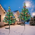 thumbnail image 2 of 2PCS Solar Christmas Decorations Trees Lights Outdoor Waterproof, 20LED-Lights Solar Yard Decorative, Solar Stake Lights Xmas Tree Garden Decor with Constant & Flashing Modes for Pathway Lawn Patio, 2 of 8