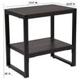 thumbnail image 3 of BizChair Charcoal Wood Grain Finish End Table with Black Metal Frame, 3 of 3