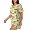 thumbnail image 3 of Womens Pajama Sets With Pocket, Fruit Lounge Sets Short Sleeve Sleepwear PJ Sets for Women, 3 of 6