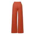 thumbnail image 7 of TrendOFT Womens Wide Leg Sweatpants Baggy Straight Leg Open Bottom Joggers Pants Workout High Waisted Yoga Pants With Pockets Orange M, 7 of 7