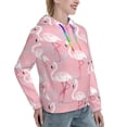 thumbnail image 6 of Daiia Flamingo Pattern Women's Fashion Hoodies & Sweatshirts with Kangaroo Pocket Hooded Sweatshirt with Eye-catching Drawstrings-X-Large, 6 of 7