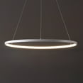 thumbnail image 2 of JONATHAN Y Brice 23.75" Modern Contemporary Metal Round Dimmable Integrated LED Pendant, Matte White, 2 of 7