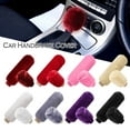 thumbnail image 2 of 2Pcs Car Handbrake Grip Covers Gear Shift Knob Cover Handle Plush Sleeve Winter Soft Warm Hand Brake, 2 of 7